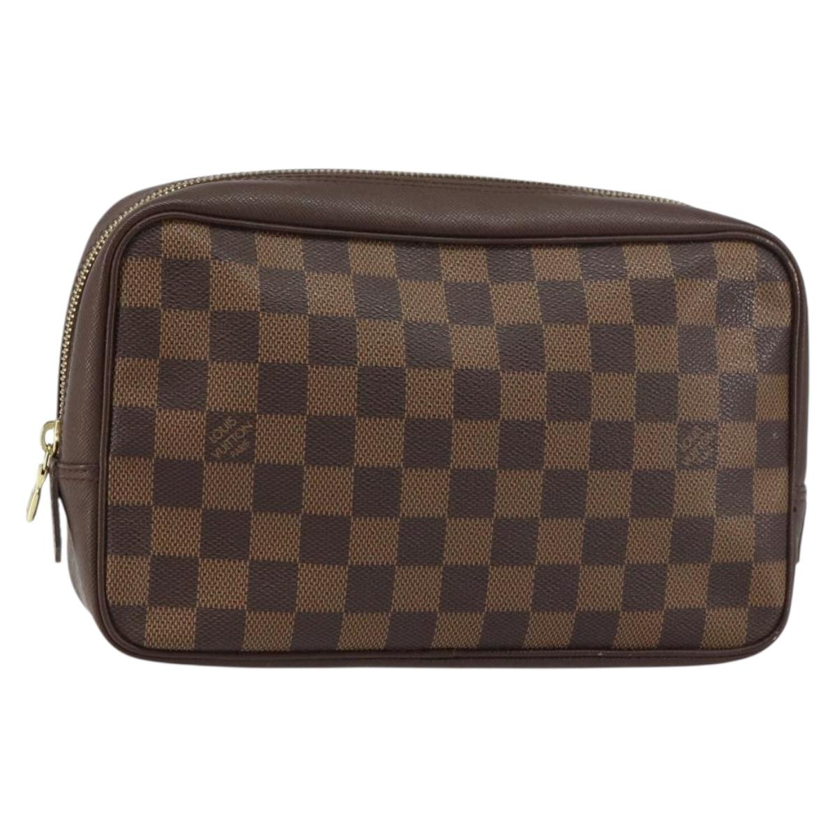 LOUIS VUITTON Damier Ebene Trousse Toilette 25 Clutch Bag N47624 LV Auth ep12294A