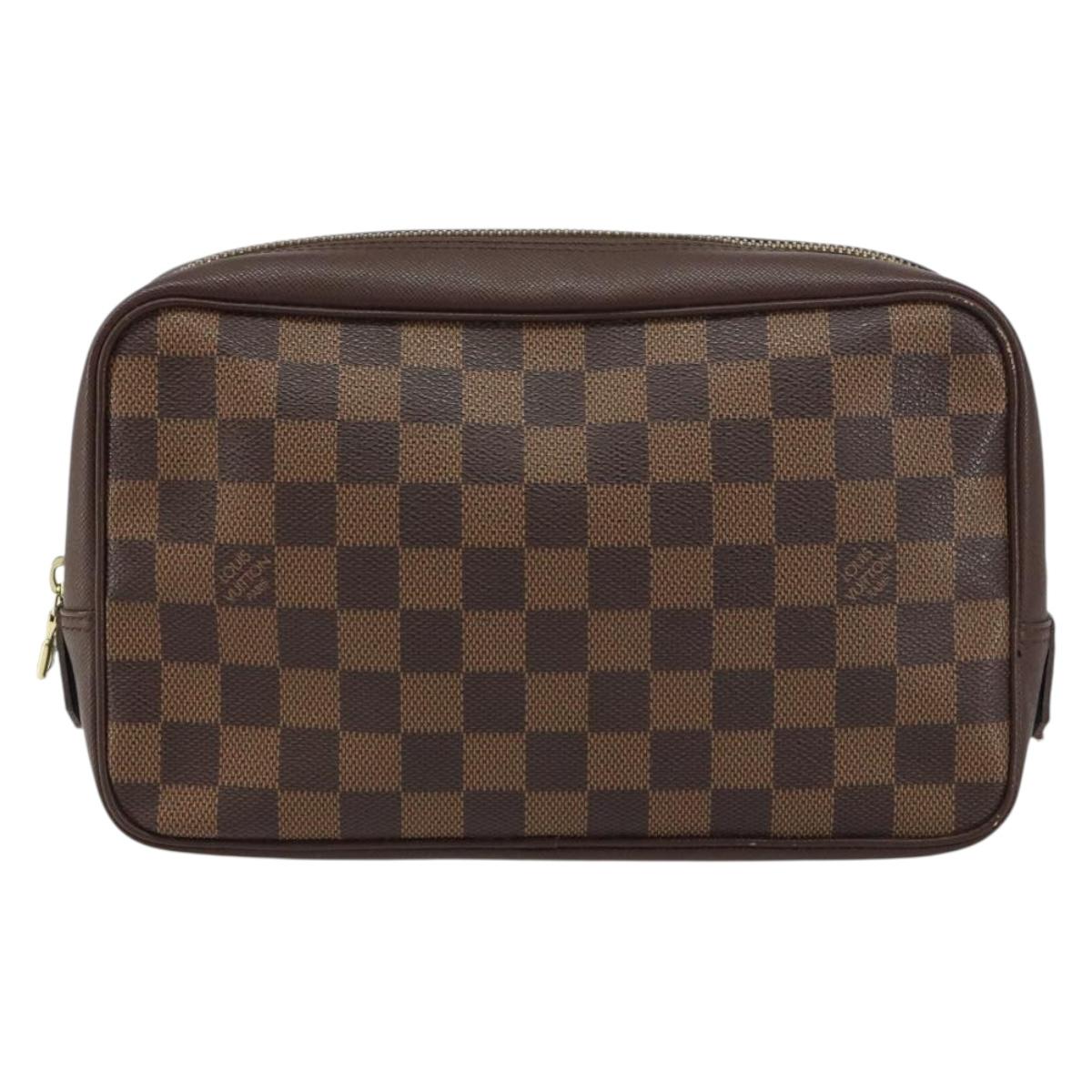 LOUIS VUITTON Damier Ebene Trousse Toilette 25 Clutch Bag N47624 LV Auth ep12294A
