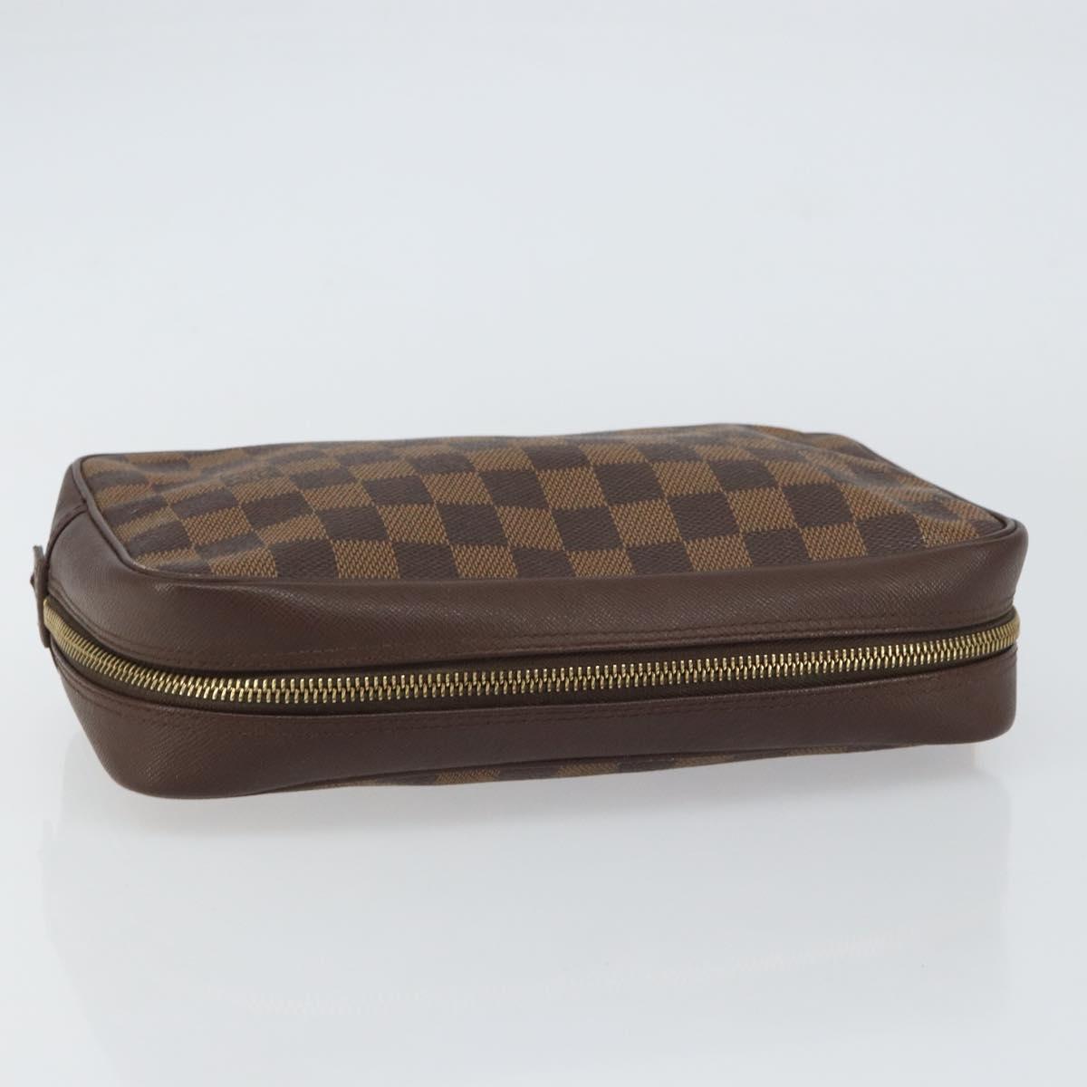 LOUIS VUITTON Damier Ebene Trousse Toilette 25 Clutch Bag N47624 LV Auth ep12294A
