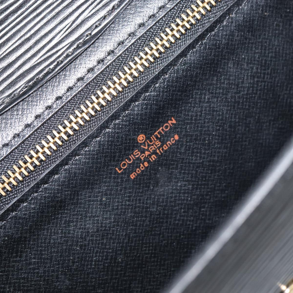 LOUIS VUITTON Epi Montaigne 27 Clutch Bag Black M52652 LV Auth ep12295