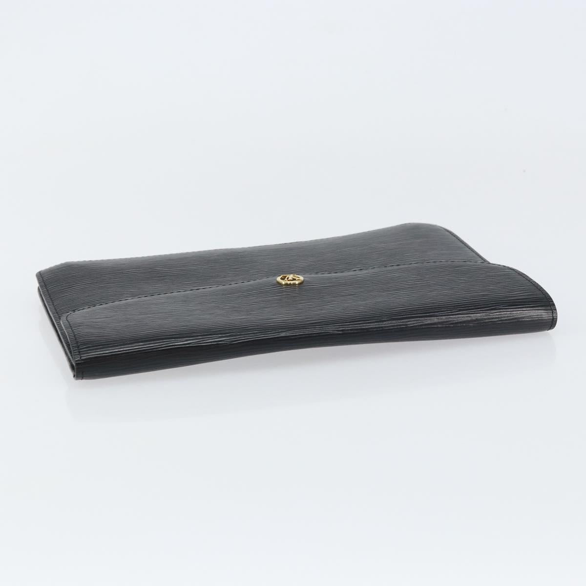 LOUIS VUITTON Epi Montaigne 27 Clutch Bag Black M52652 LV Auth ep12295