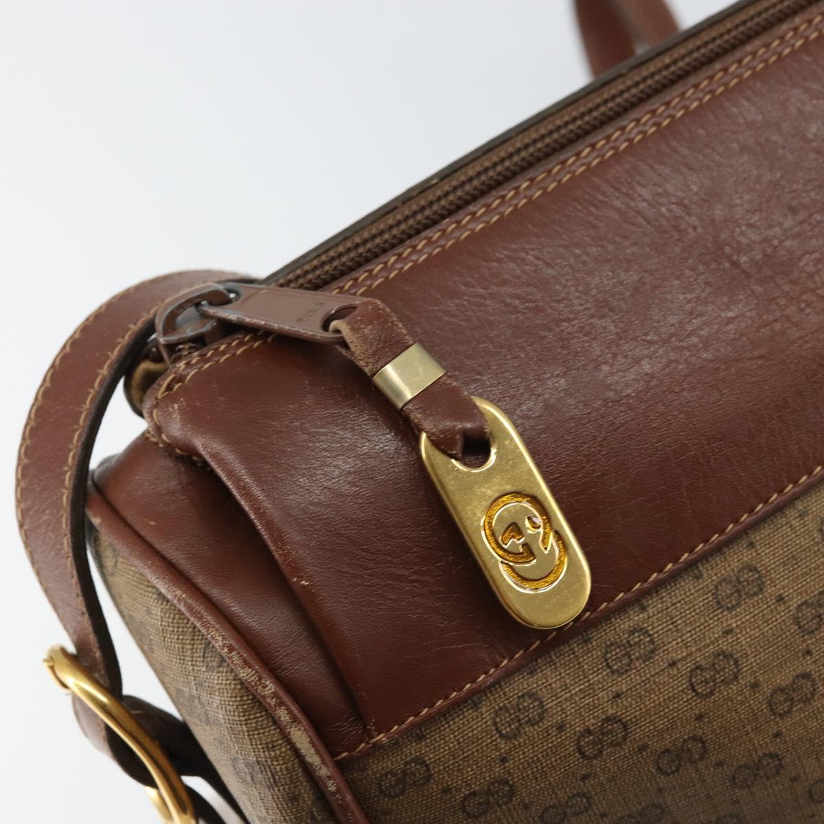 GUCCI Micro GG Supreme Shoulder Bag PVC Beige Gold 001 115 4001 Auth ep12296