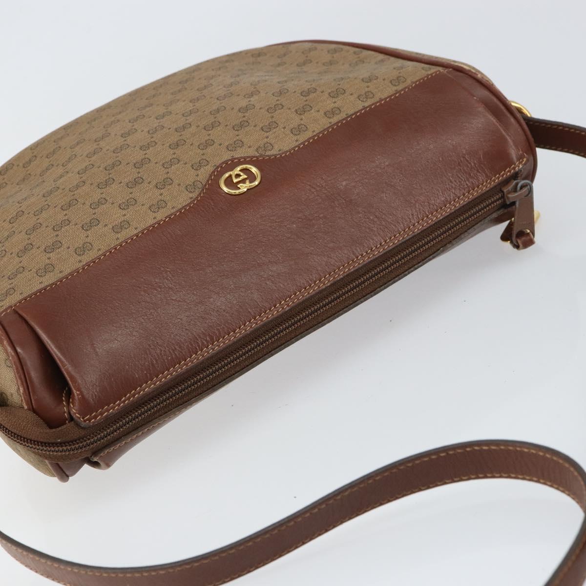 GUCCI Micro GG Supreme Shoulder Bag PVC Beige Gold 001 115 4001 Auth ep12296