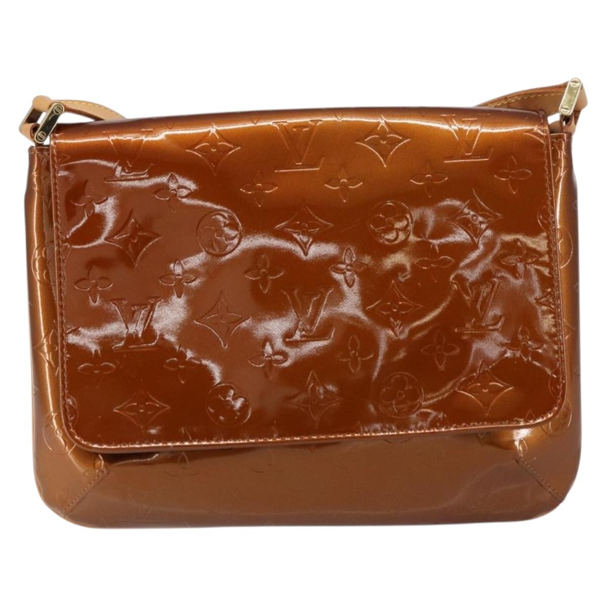LOUIS VUITTON Monogram Vernis Thompson Street Bag Bronze M91124 LV Auth ep12298