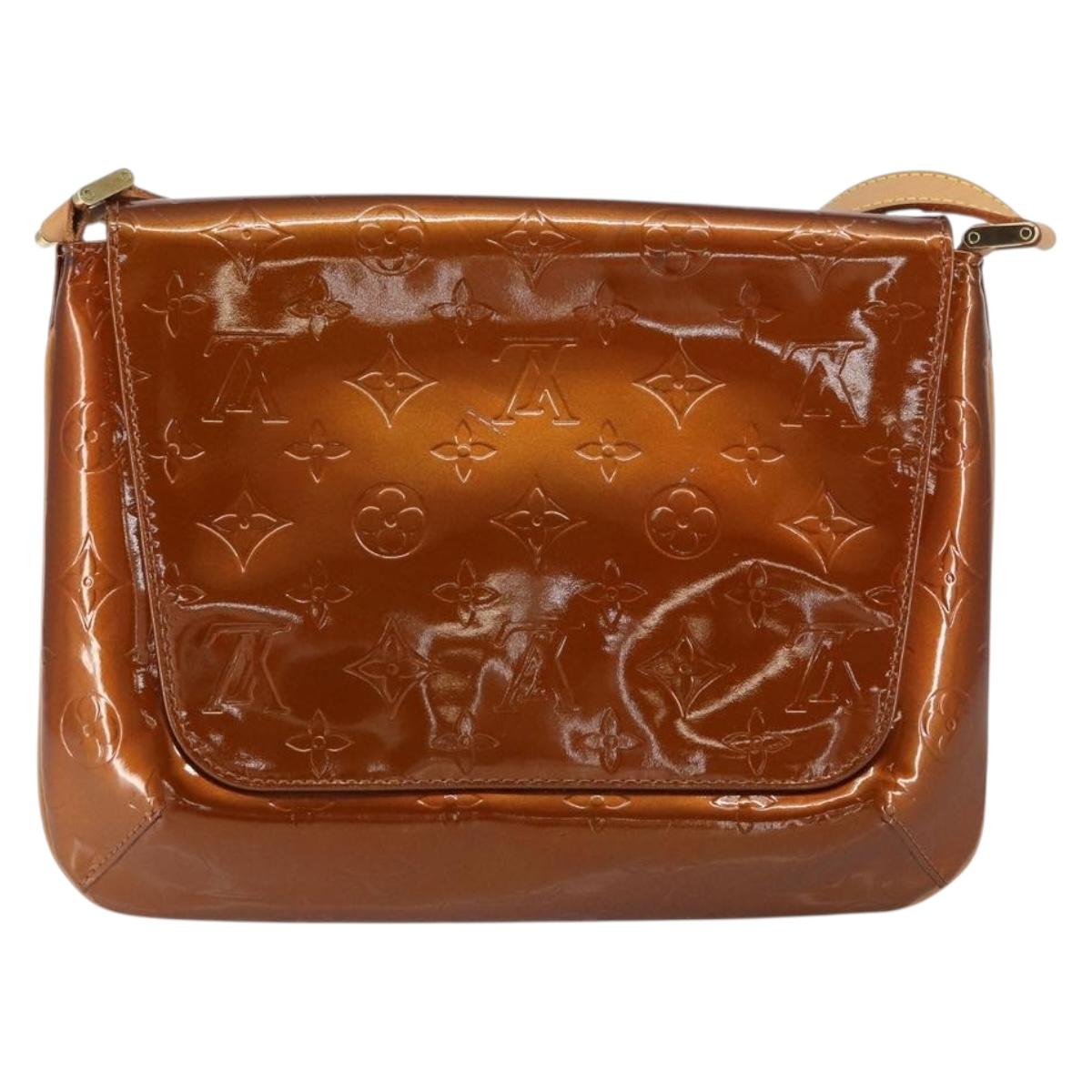 LOUIS VUITTON Monogram Vernis Thompson Street Bag Bronze M91124 LV Auth ep12298