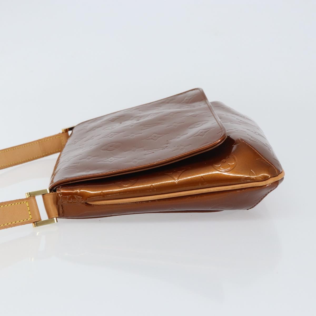 LOUIS VUITTON Monogram Vernis Thompson Street Bag Bronze M91124 LV Auth ep12298