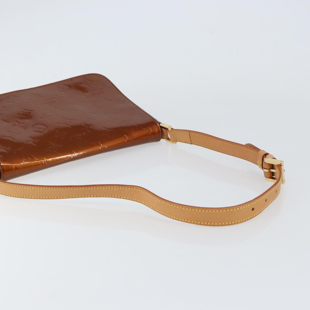 LOUIS VUITTON Monogram Vernis Thompson Street Bag Bronze M91124 LV Auth ep12298