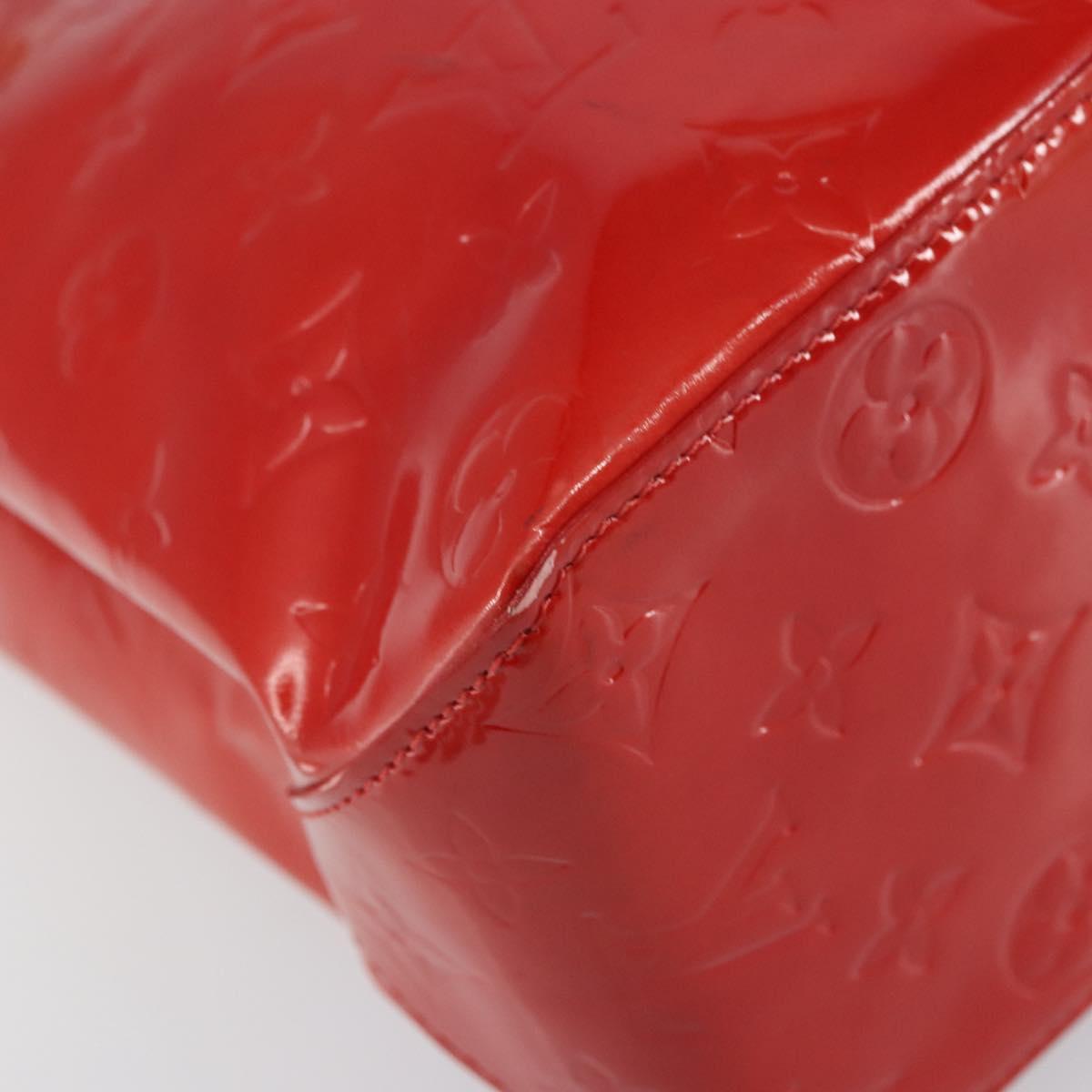 LOUIS VUITTON Monogram Vernis Reade MM Hand Bag Red Rouge M91086 LV Auth ep12299