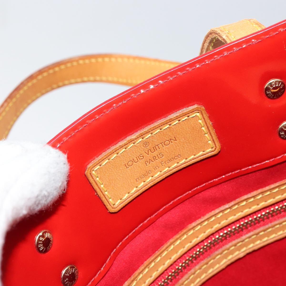 LOUIS VUITTON Monogram Vernis Reade MM Hand Bag Red Rouge M91086 LV Auth ep12299
