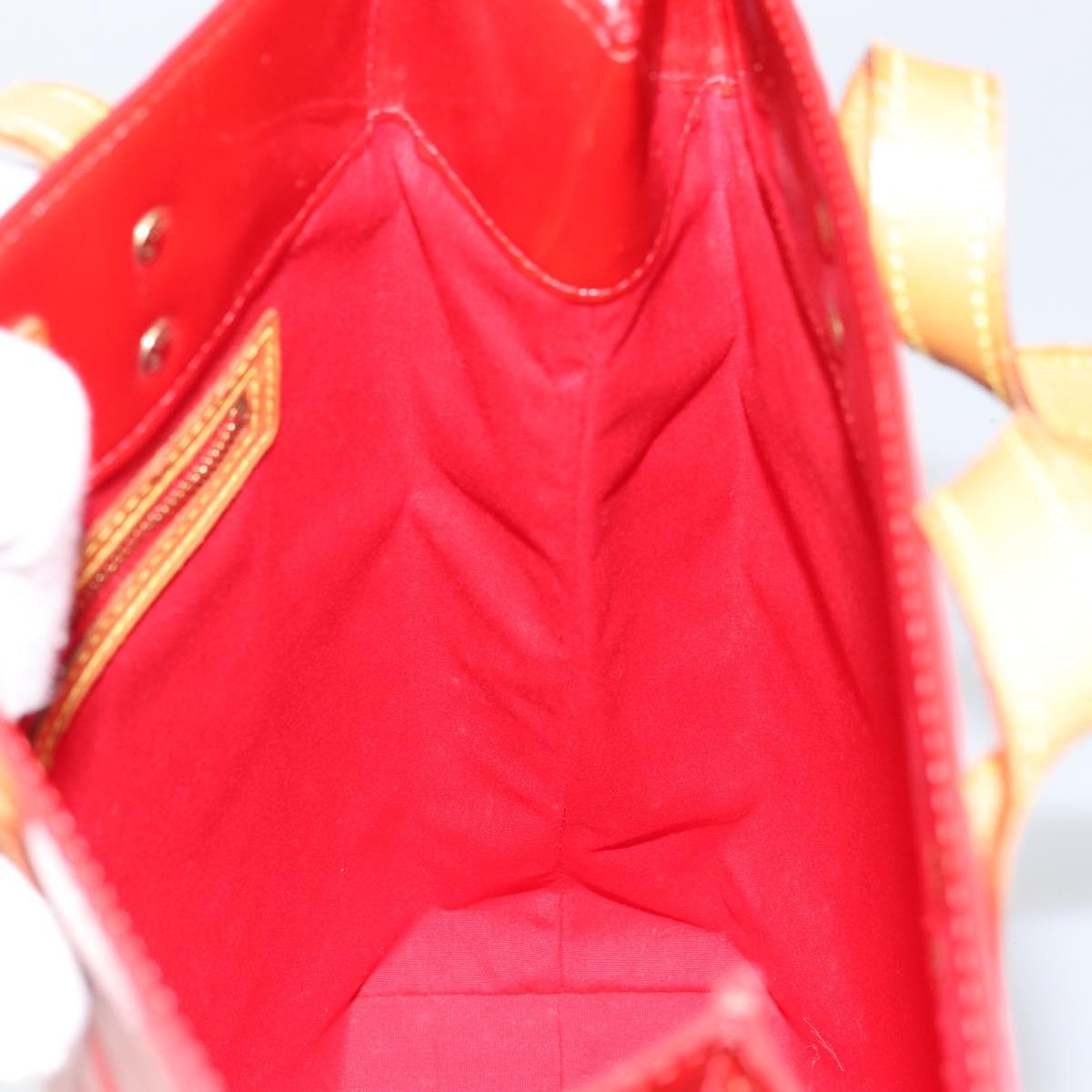 LOUIS VUITTON Monogram Vernis Reade MM Hand Bag Red Rouge M91086 LV Auth ep12299