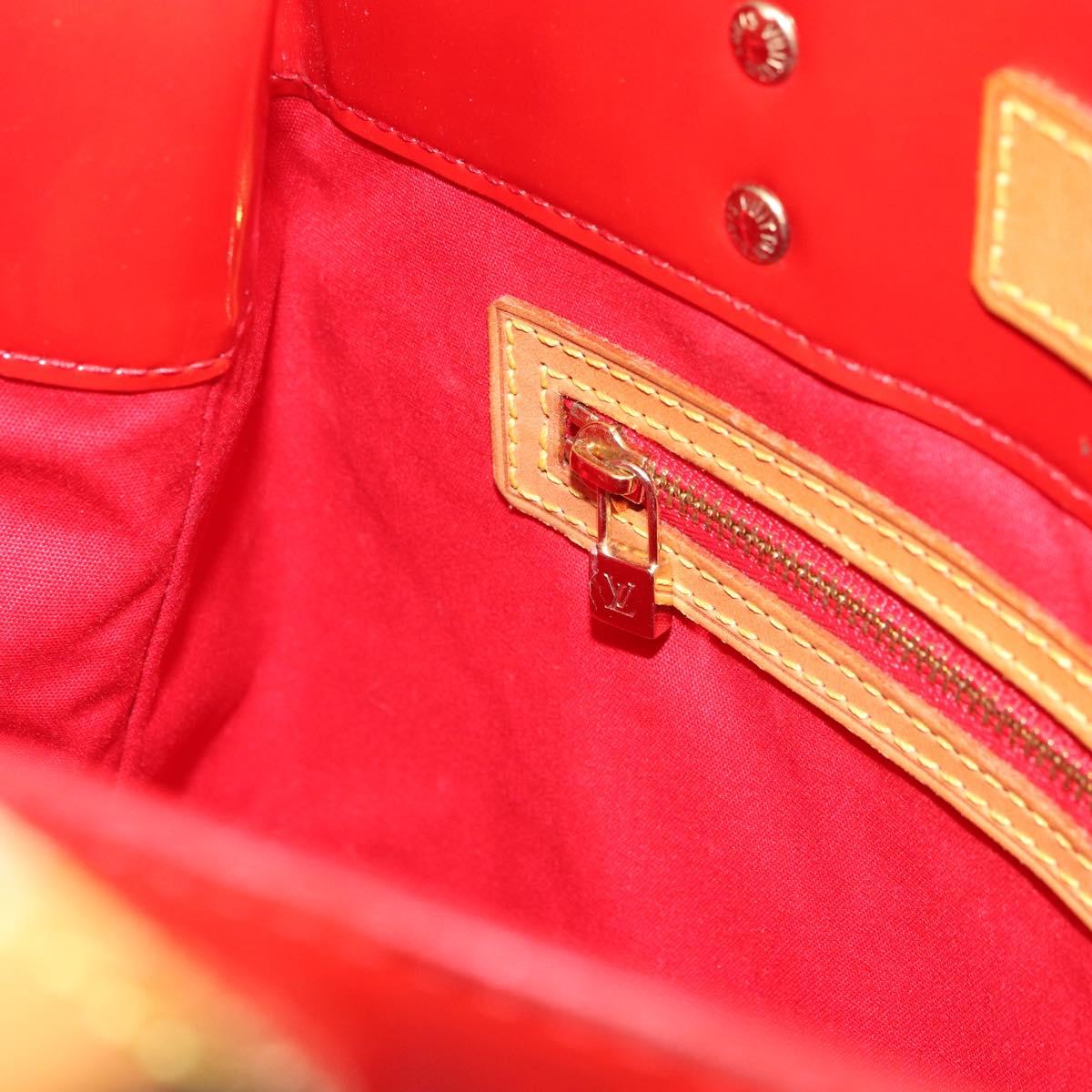 LOUIS VUITTON Monogram Vernis Reade MM Hand Bag Red Rouge M91086 LV Auth ep12299