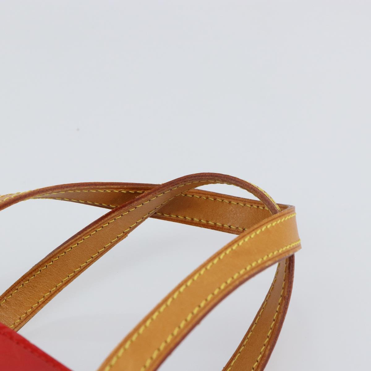 LOUIS VUITTON Monogram Vernis Reade MM Hand Bag Red Rouge M91086 LV Auth ep12299