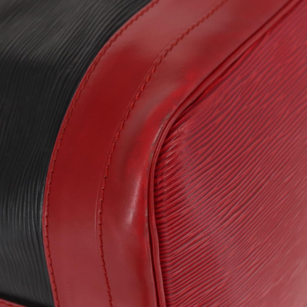 LOUIS VUITTON Epi Noe Shoulder Bag Bicolor Black Red M44017 LV Auth ep12309