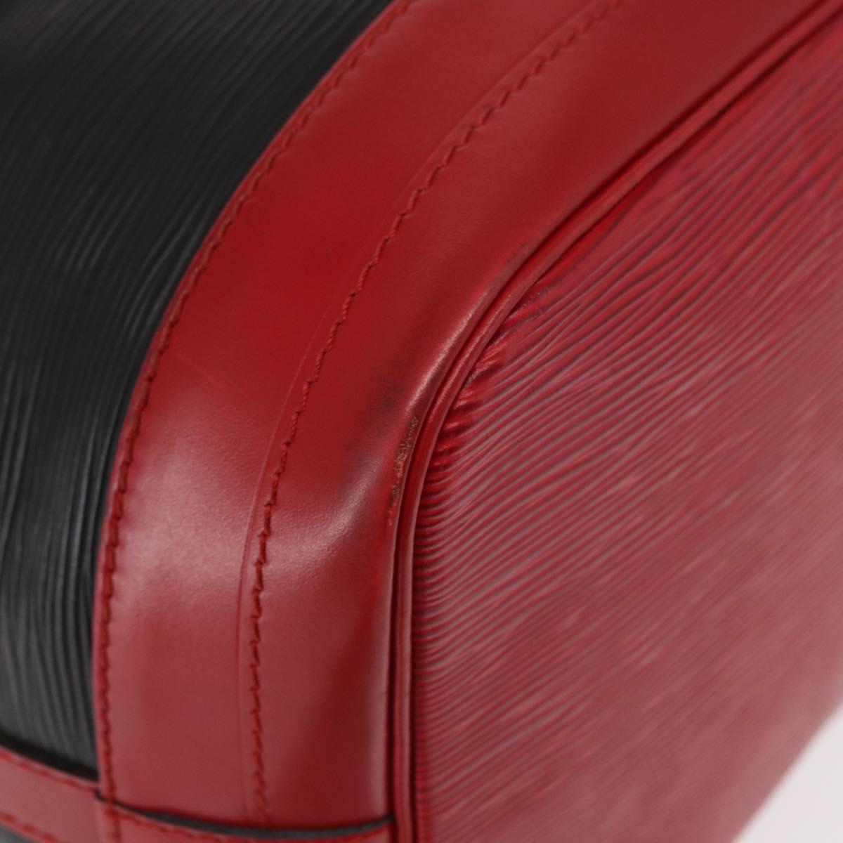 LOUIS VUITTON Epi Noe Shoulder Bag Bicolor Black Red M44017 LV Auth ep12309
