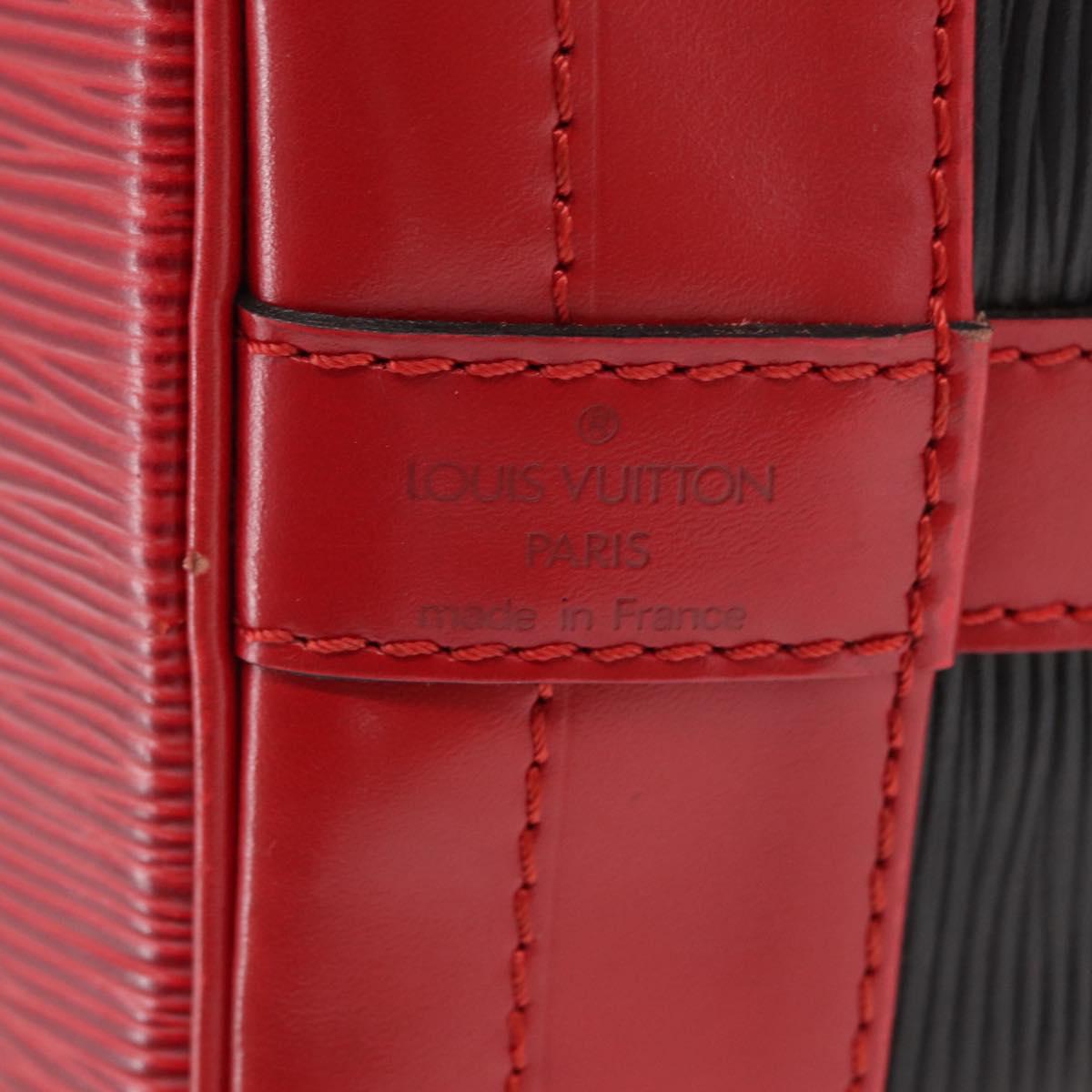 LOUIS VUITTON Epi Noe Shoulder Bag Bicolor Black Red M44017 LV Auth ep12309