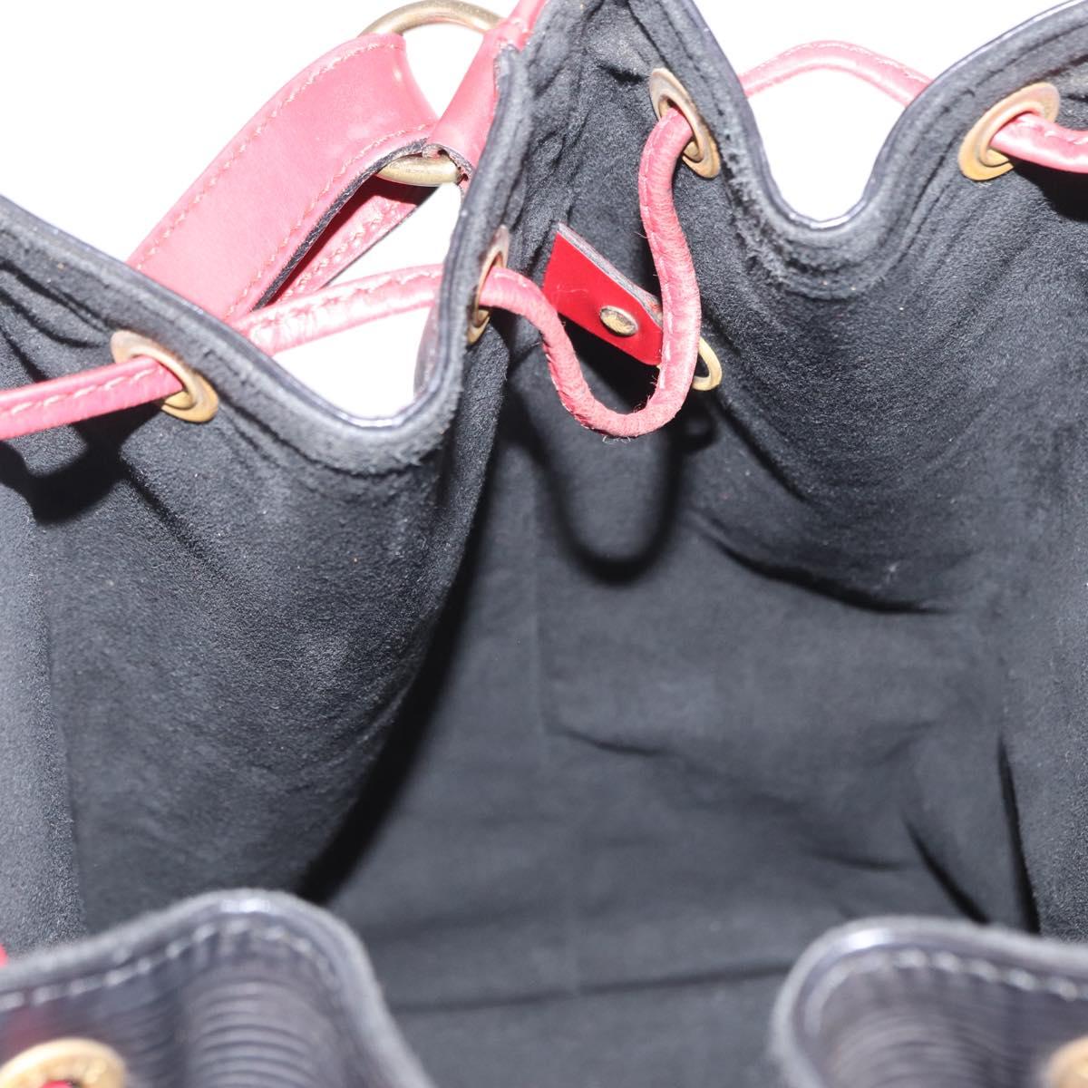 LOUIS VUITTON Epi Noe Shoulder Bag Bicolor Black Red M44017 LV Auth ep12309