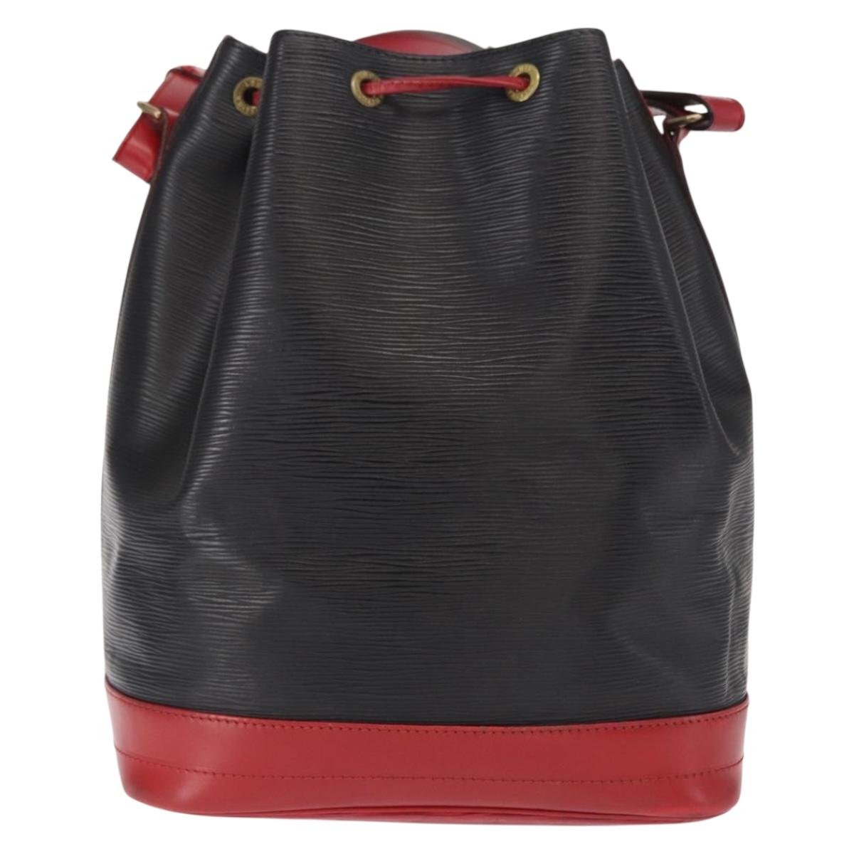 LOUIS VUITTON Epi Noe Shoulder Bag Bicolor Black Red M44017 LV Auth ep12309