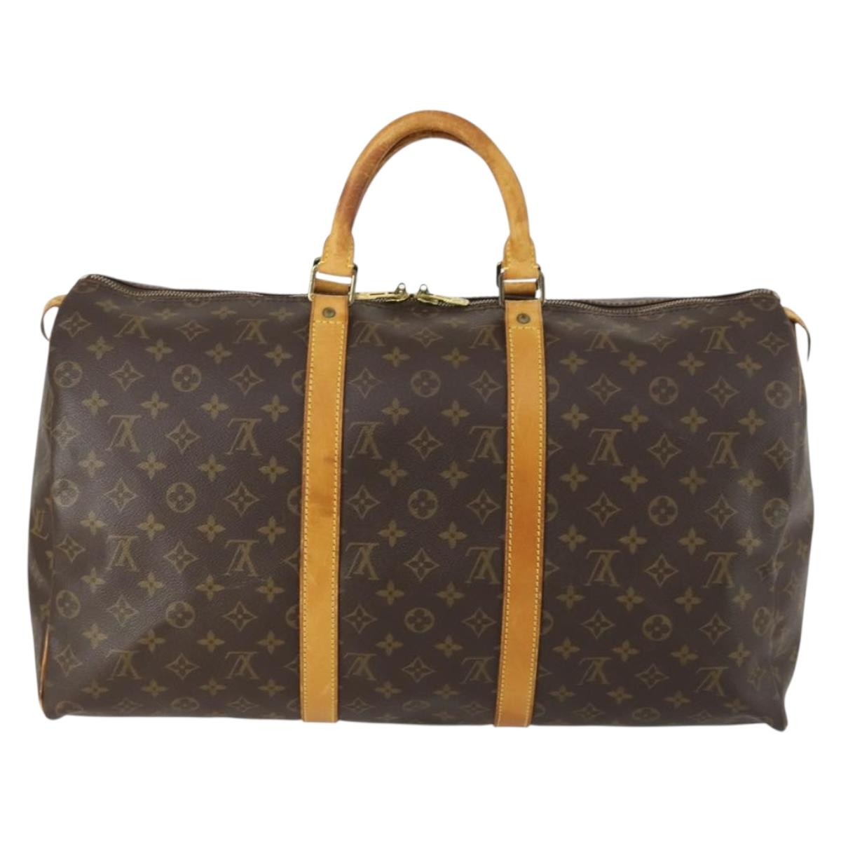 LOUIS VUITTON Monogram Keepall 50 Boston Bag M41426 LV Auth ep12311