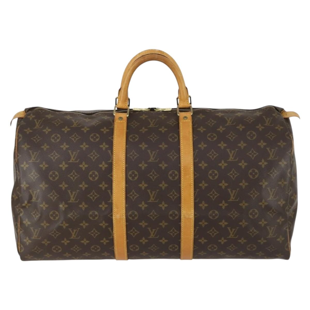 LOUIS VUITTON Monogram Keepall 55 Boston Bag M41424 LV Auth ep12315