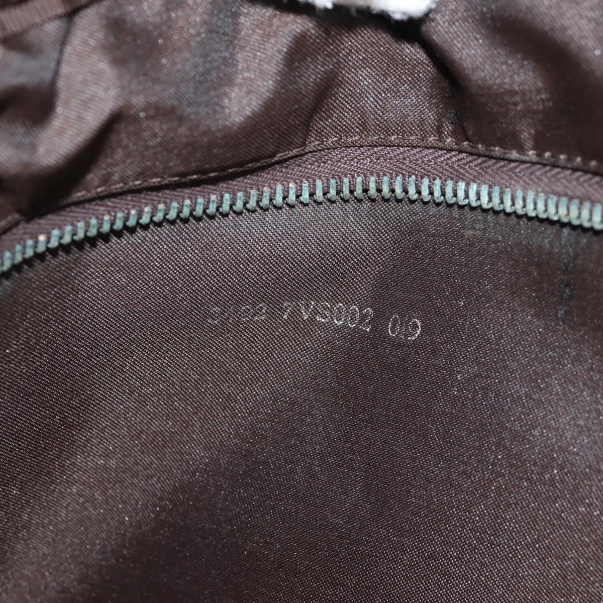 FENDI Zucca Canvas Boston Bag Black Brown Auth ep12318