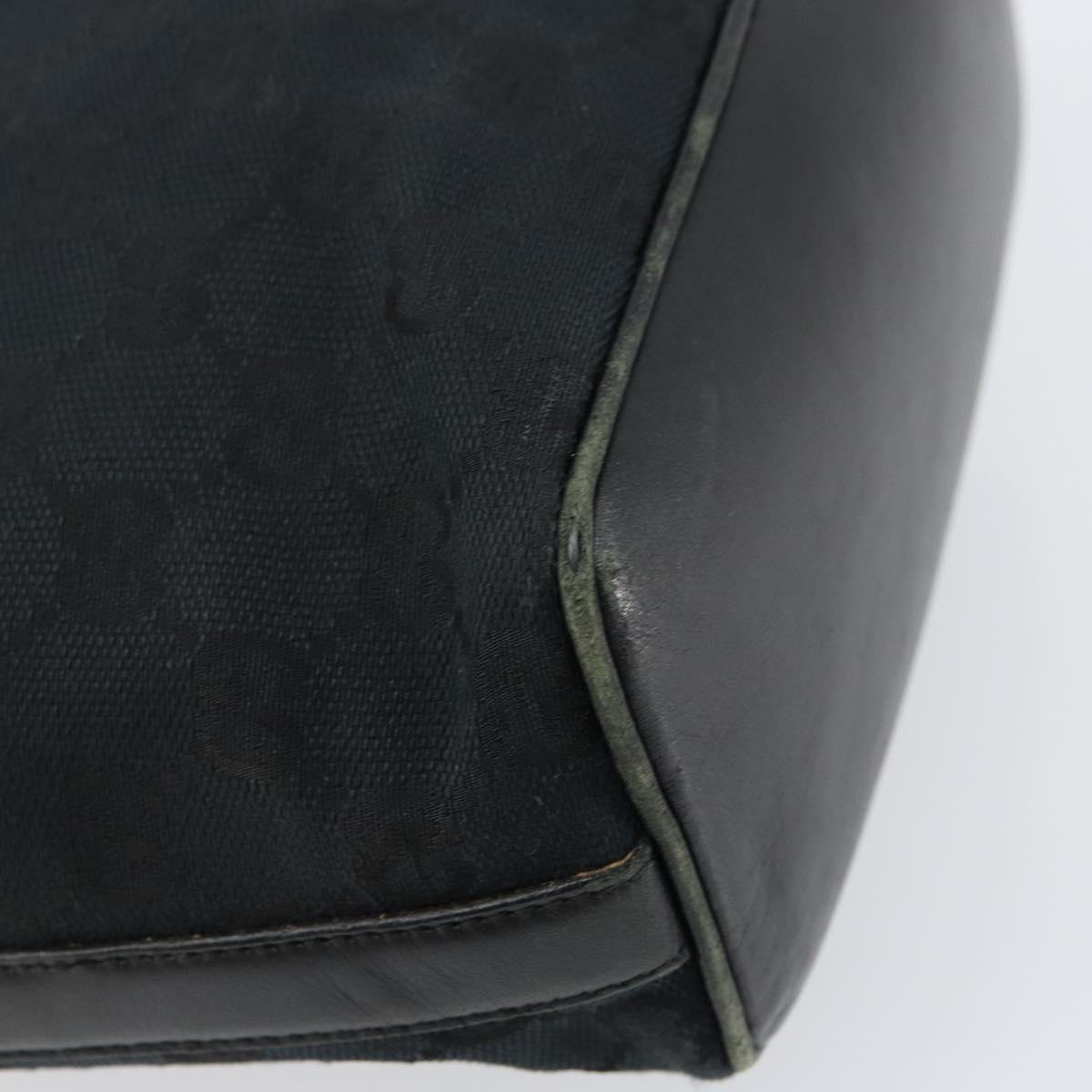 GUCCI GG Canvas Shoulder Bag Black Gold 001 4288 Auth ep12327