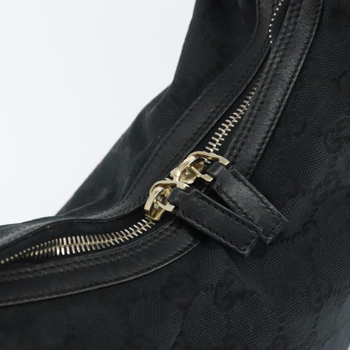 GUCCI GG Canvas Shoulder Bag Black Gold 001 4288 Auth ep12327