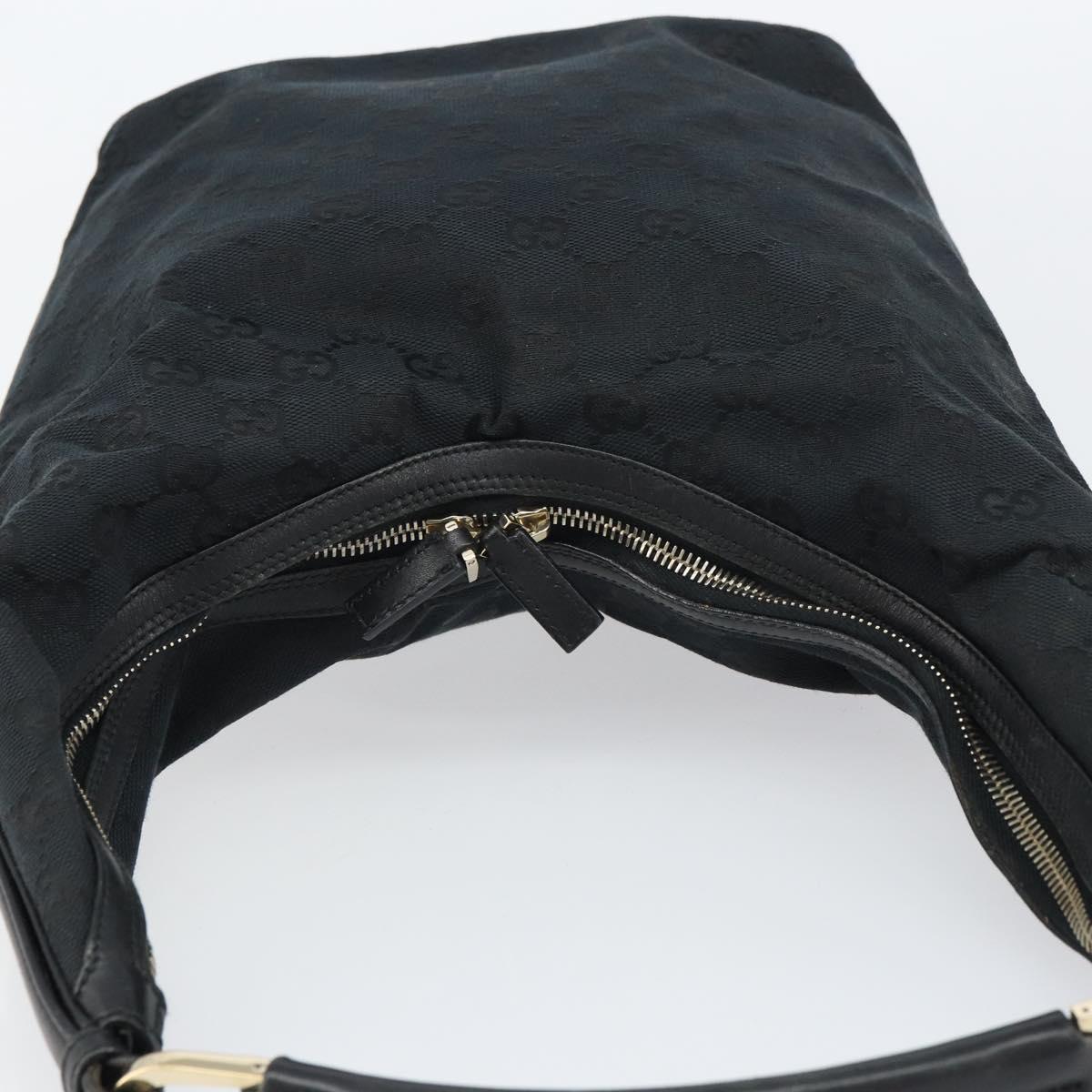 GUCCI GG Canvas Shoulder Bag Black Gold 001 4288 Auth ep12327