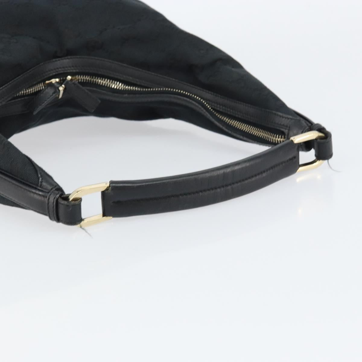 GUCCI GG Canvas Shoulder Bag Black Gold 001 4288 Auth ep12327