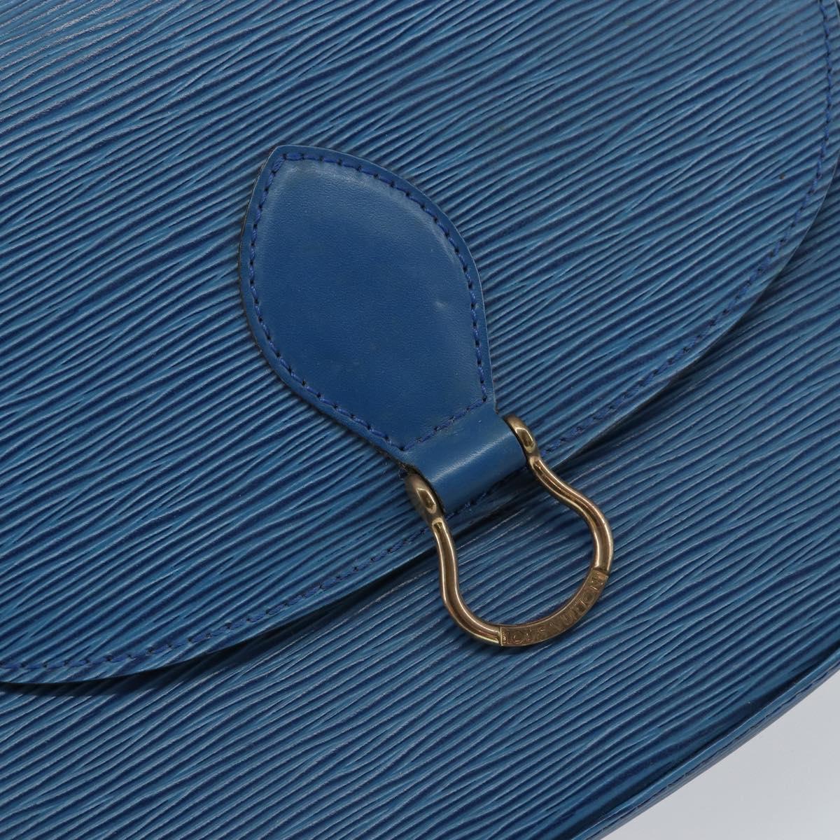 LOUIS VUITTON Epi Saint Cloud GM Shoulder Bag Toledo Blue M52195 LV Auth ep12333
