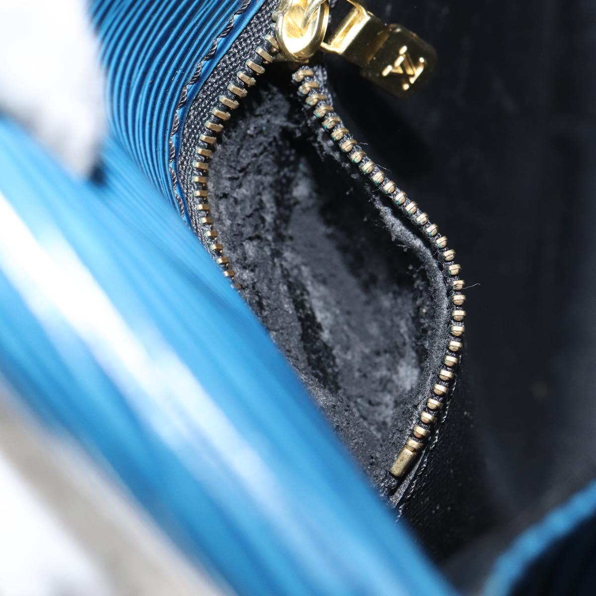 LOUIS VUITTON Epi Saint Cloud GM Shoulder Bag Toledo Blue M52195 LV Auth ep12333