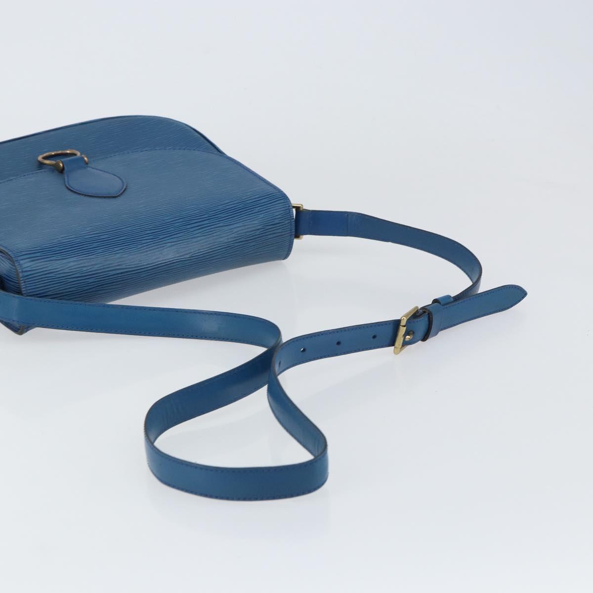 LOUIS VUITTON Epi Saint Cloud GM Shoulder Bag Toledo Blue M52195 LV Auth ep12333