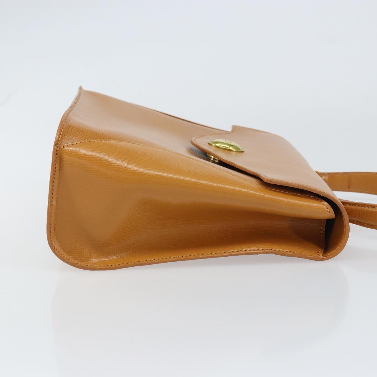 Christian Dior Hand Bag Leather Brown Gold Auth ep12336