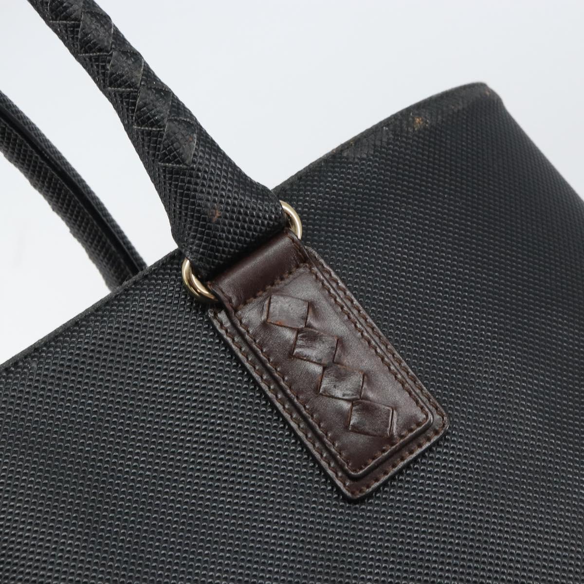 BOTTEGA VENETA Tote Bag Leather Black Gold Auth ep12337