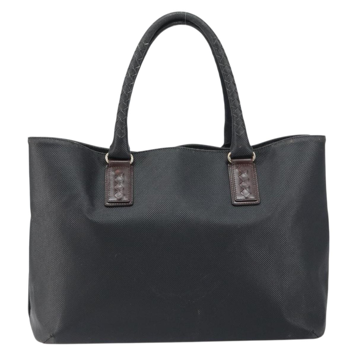 BOTTEGA VENETA Tote Bag Leather Black Gold Auth ep12337