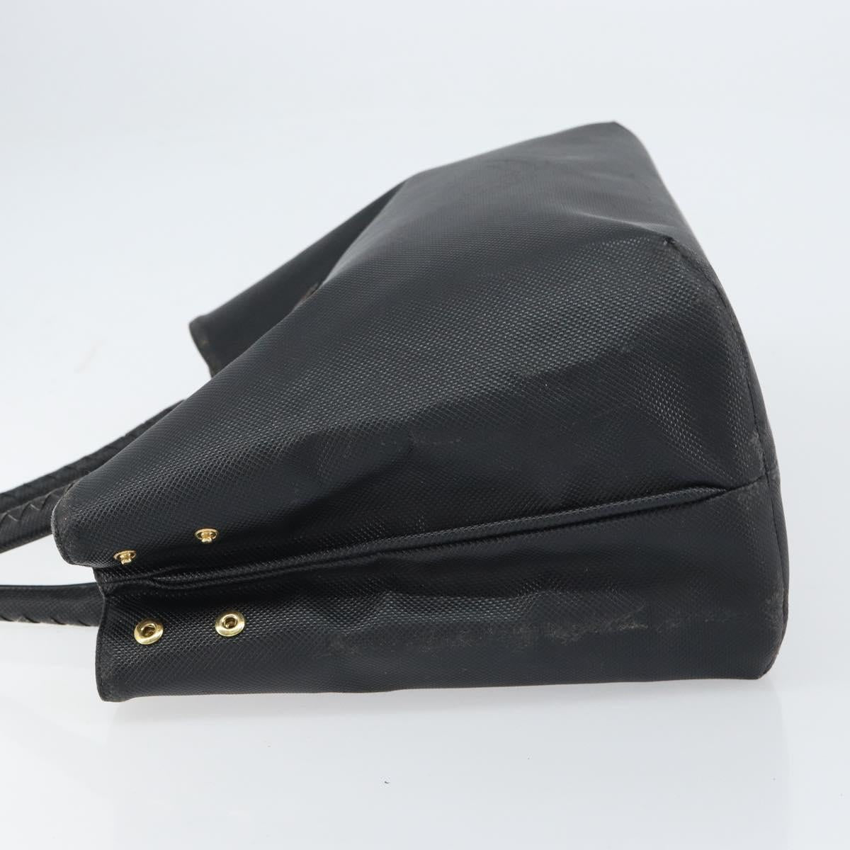 BOTTEGA VENETA Tote Bag Leather Black Gold Auth ep12337