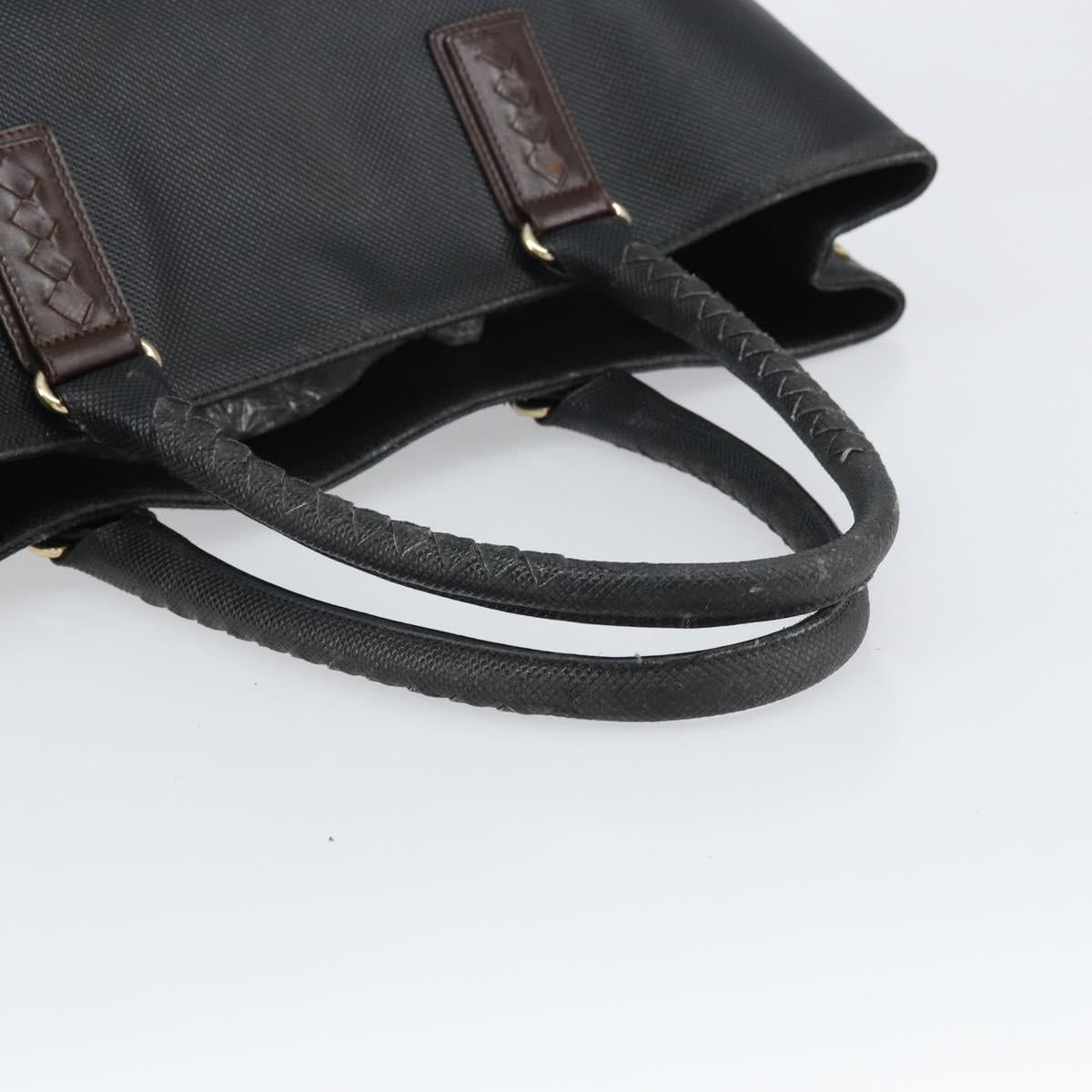 BOTTEGA VENETA Tote Bag Leather Black Gold Auth ep12337