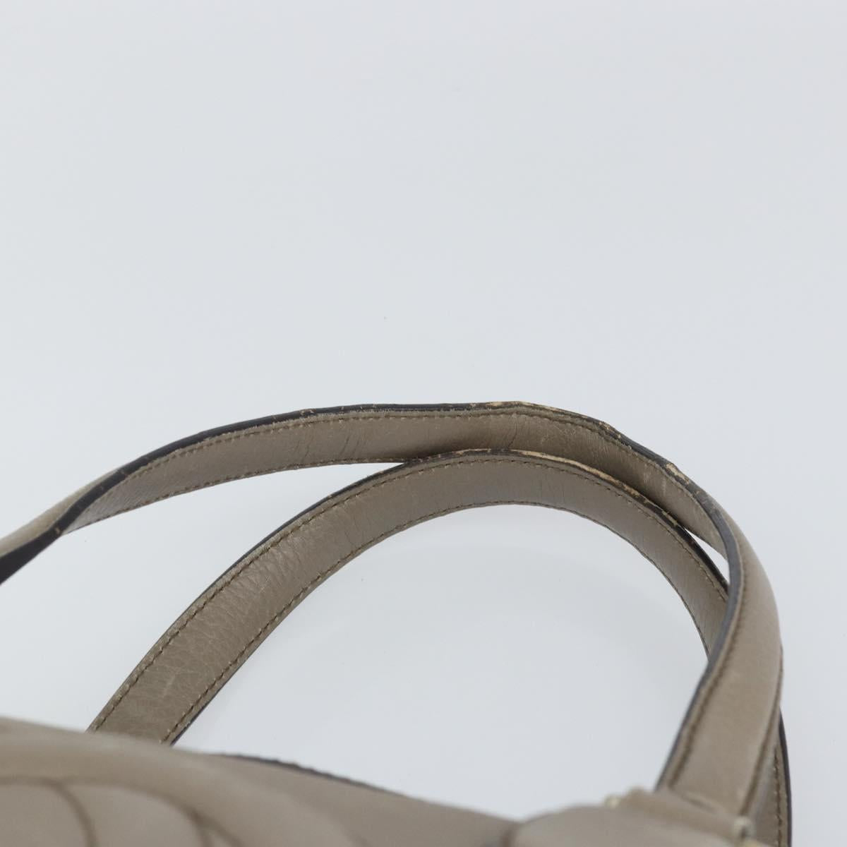 GUCCI Soho Tote Bag Leather Gray Gold 282307 Auth ep12345