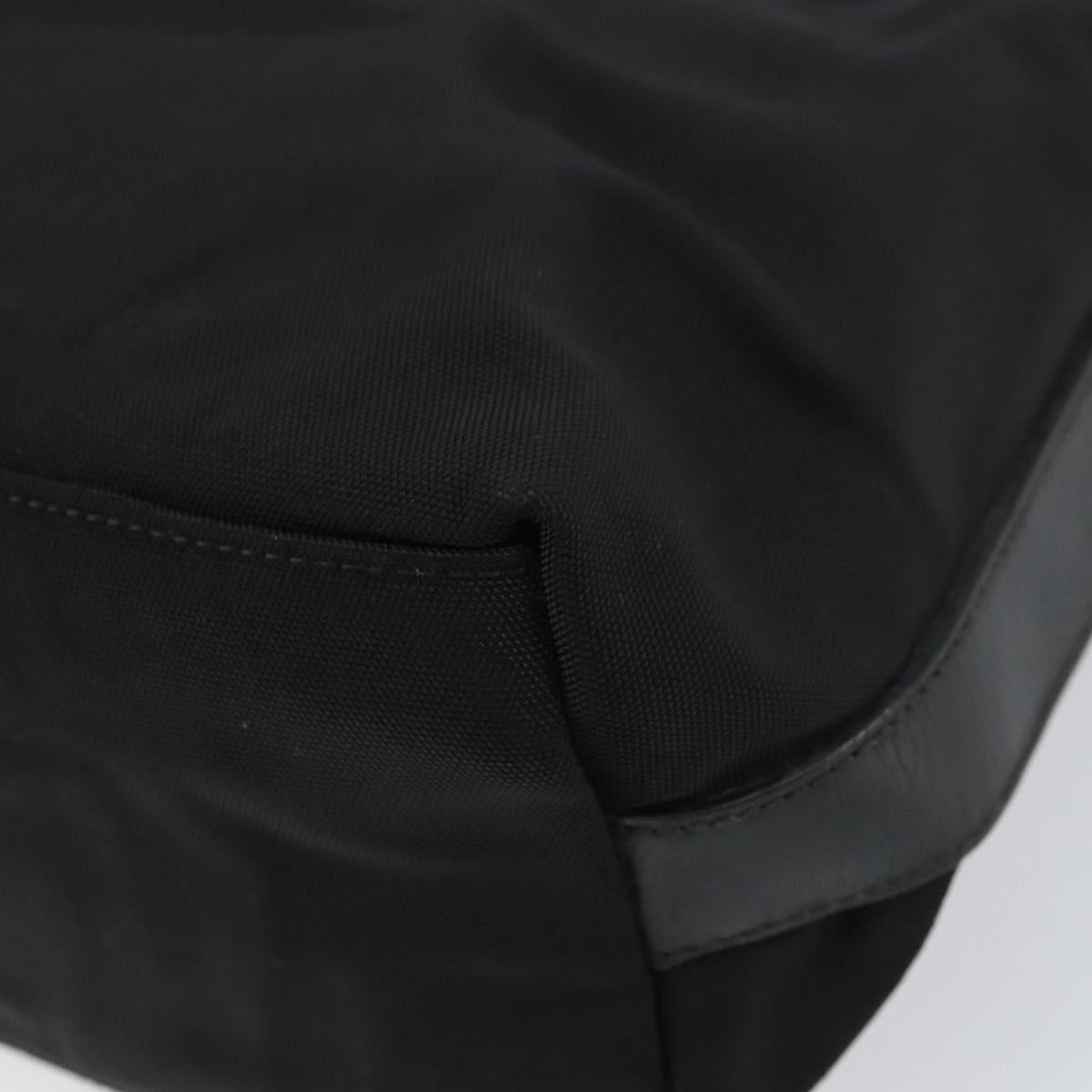 GUCCI Hand Bag Nylon Enamel Black Silver 000 0602 3754 Auth ep12353