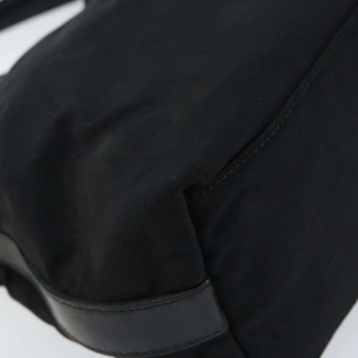 GUCCI Hand Bag Nylon Enamel Black Silver 000 0602 3754 Auth ep12353