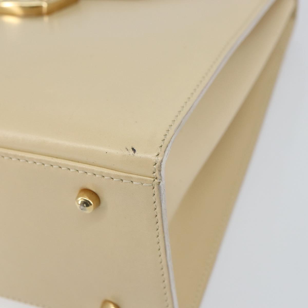 GUCCI Hand Bag Leather Beige Gold 000 2026 0258 Auth ep12356