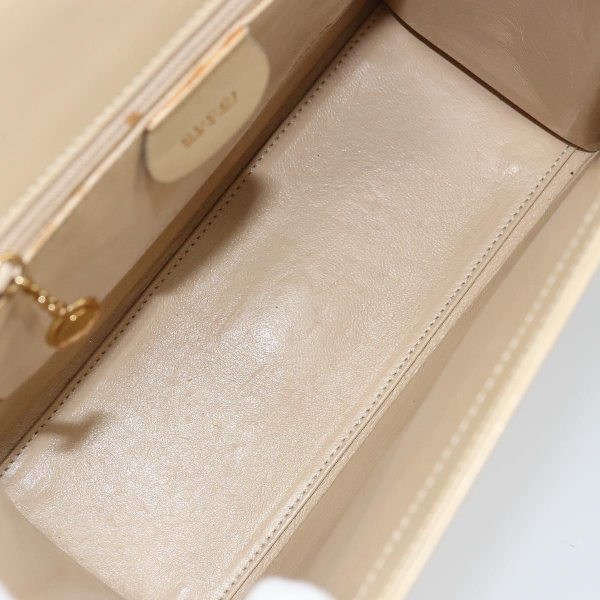 GUCCI Hand Bag Leather Beige Gold 000 2026 0258 Auth ep12356