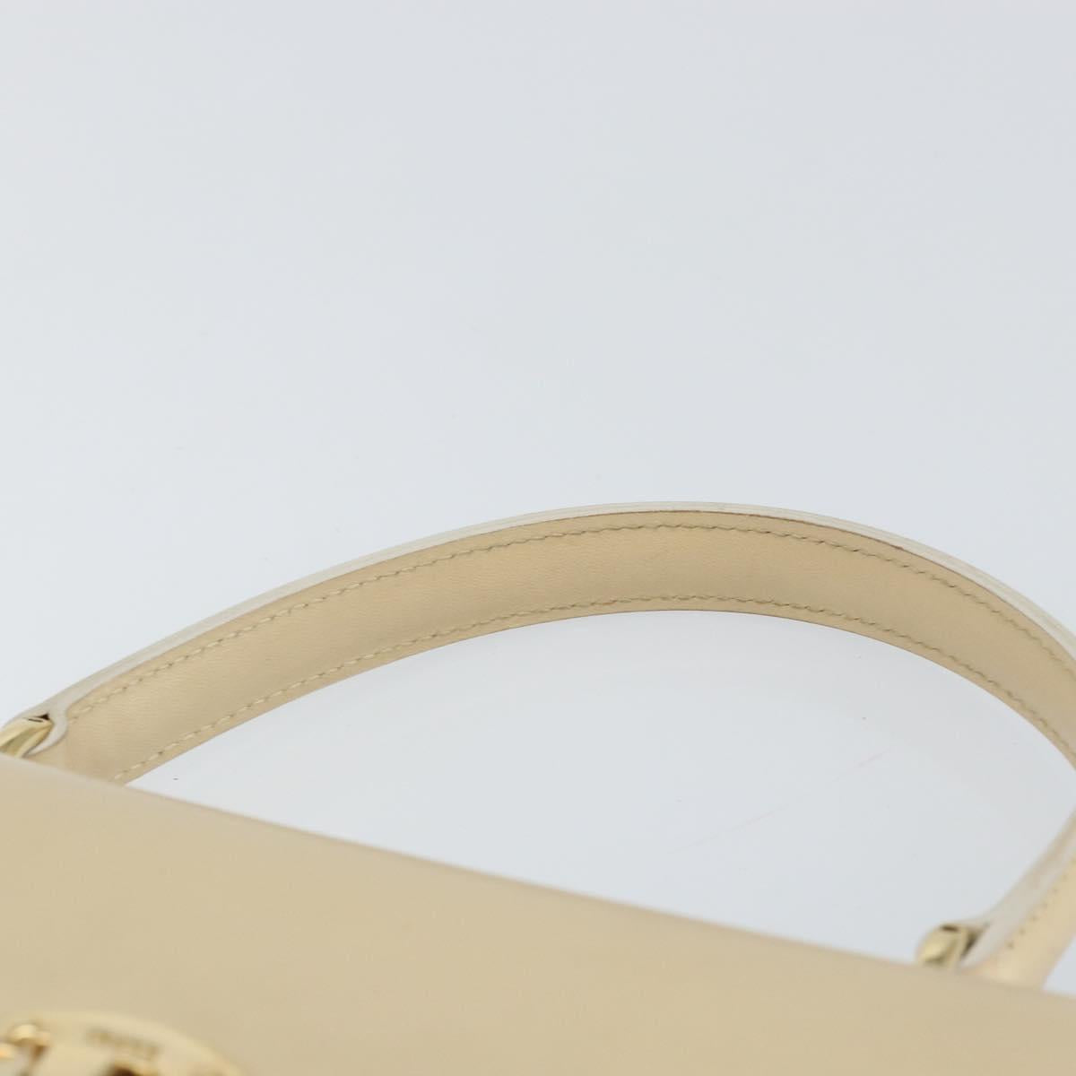 GUCCI Hand Bag Leather Beige Gold 000 2026 0258 Auth ep12356