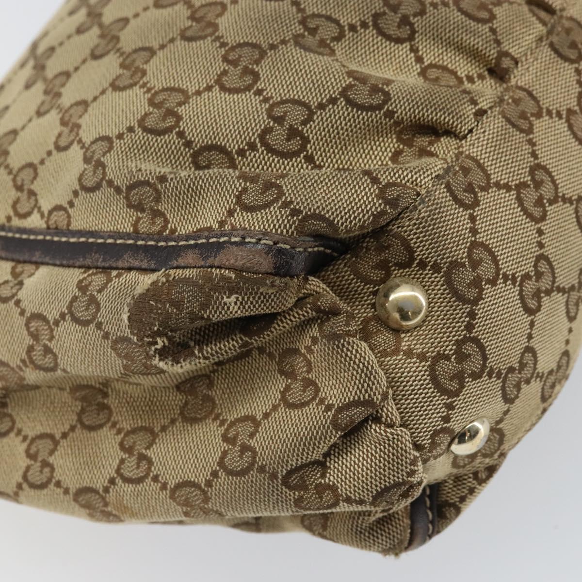 GUCCI GG Canvas Abbey Tote Bag Beige Gold 189831 Auth ep12363