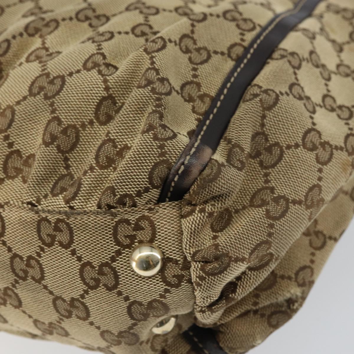 GUCCI GG Canvas Abbey Tote Bag Beige Gold 189831 Auth ep12363