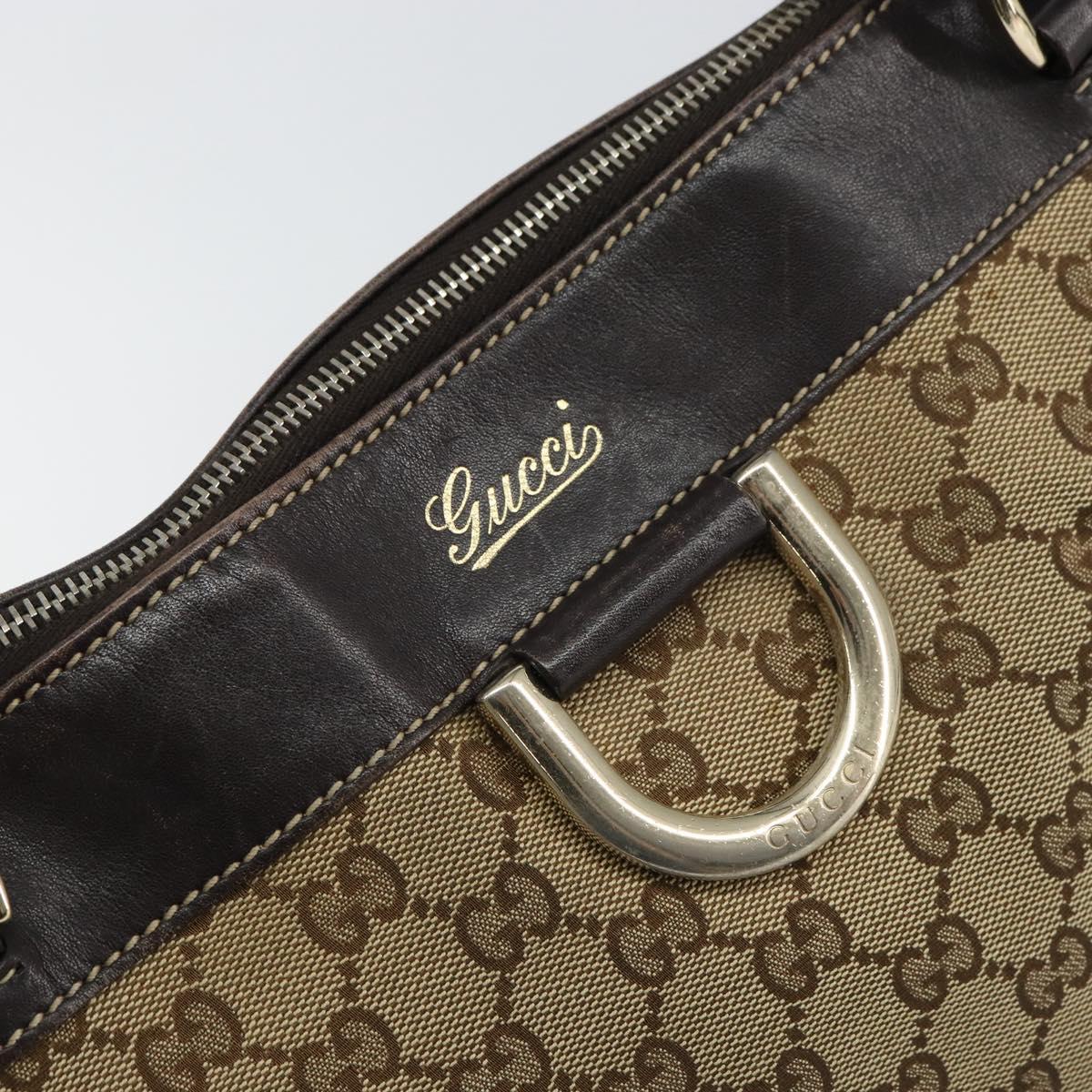 GUCCI GG Canvas Abbey Tote Bag Beige Gold 189831 Auth ep12363