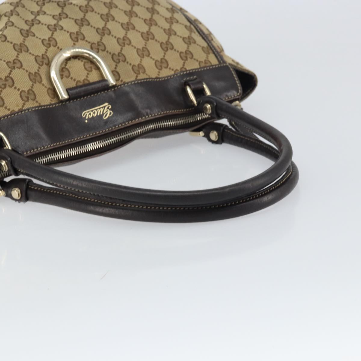 GUCCI GG Canvas Abbey Tote Bag Beige Gold 189831 Auth ep12363