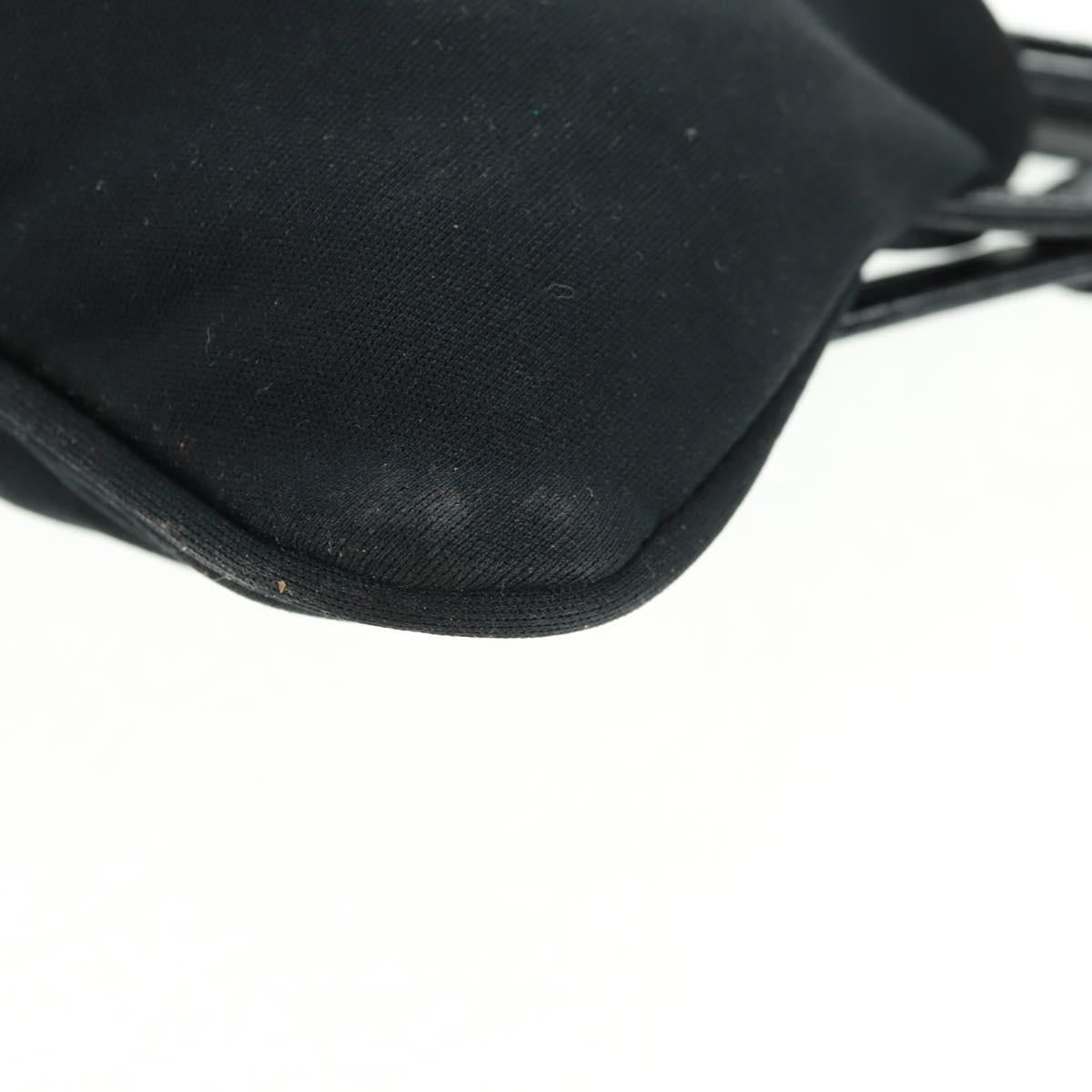 FENDI Mamma Baguette Shoulder Bag Nylon Black Silver Auth ep12368