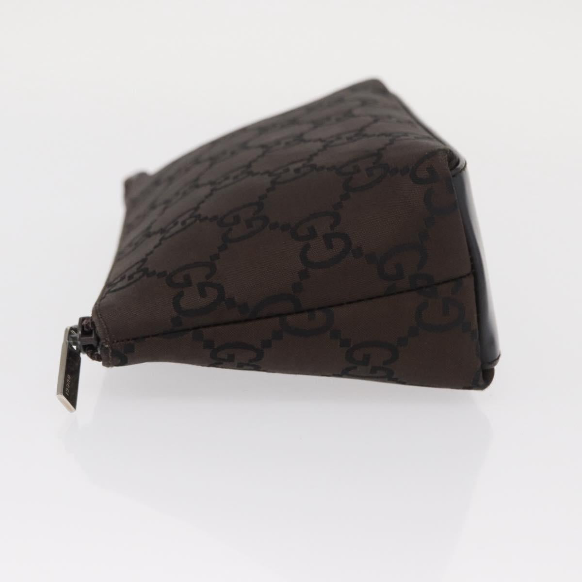 GUCCI GG Canvas Pouch Brown Auth ep12370