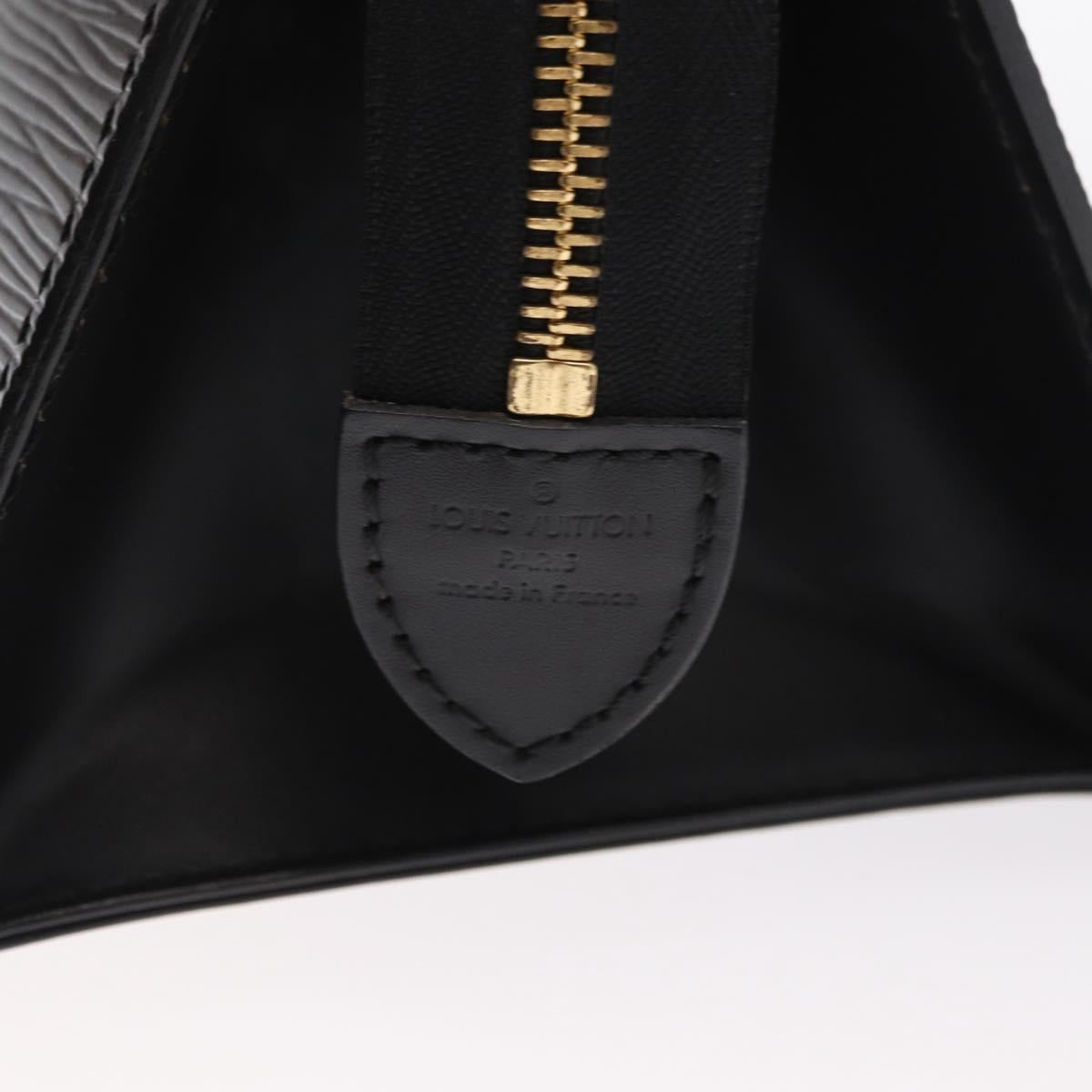 LOUIS VUITTON Epi Sac Triangle Hand Bag Black M52092 LV Auth ep12373