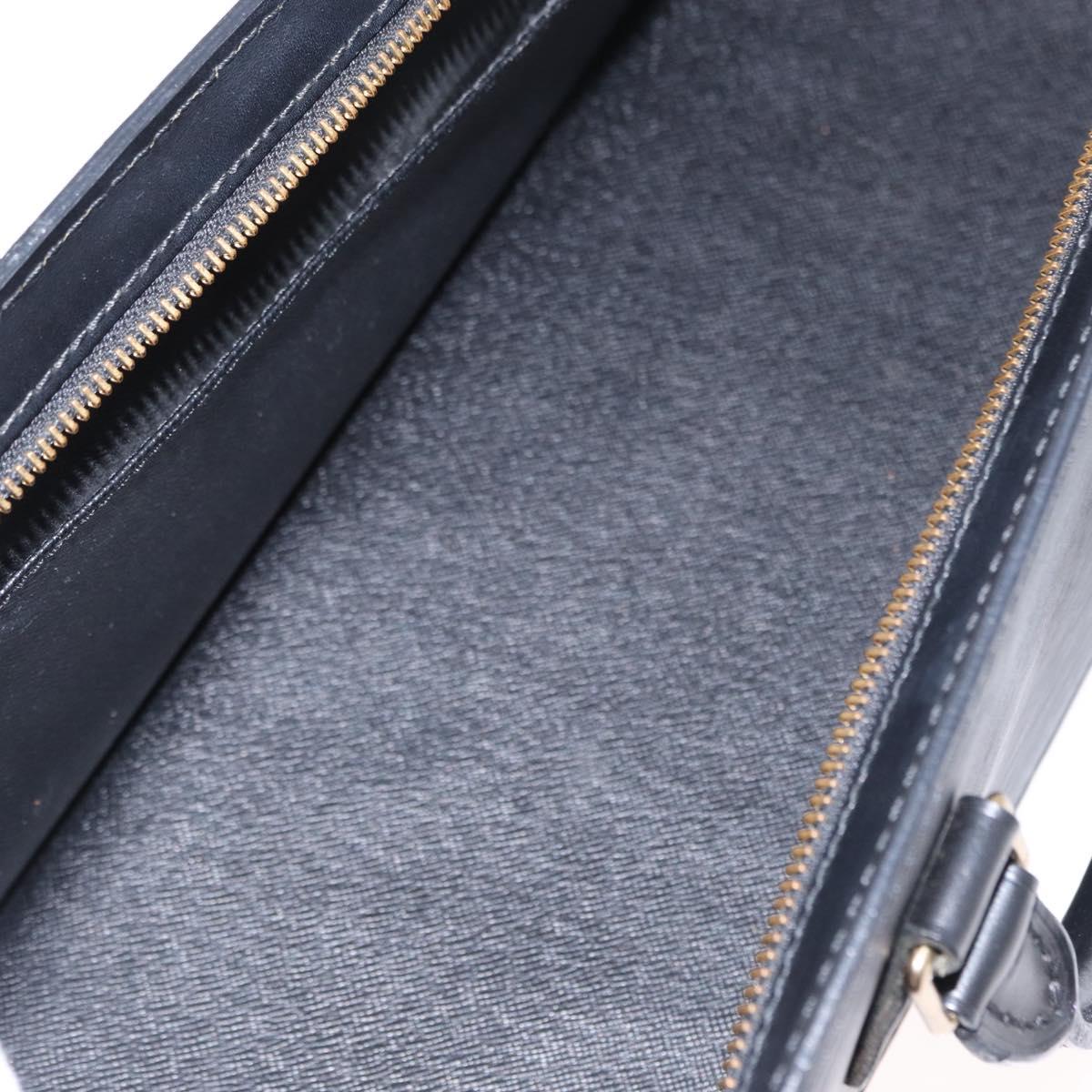 LOUIS VUITTON Epi Sac Triangle Hand Bag Black M52092 LV Auth ep12373